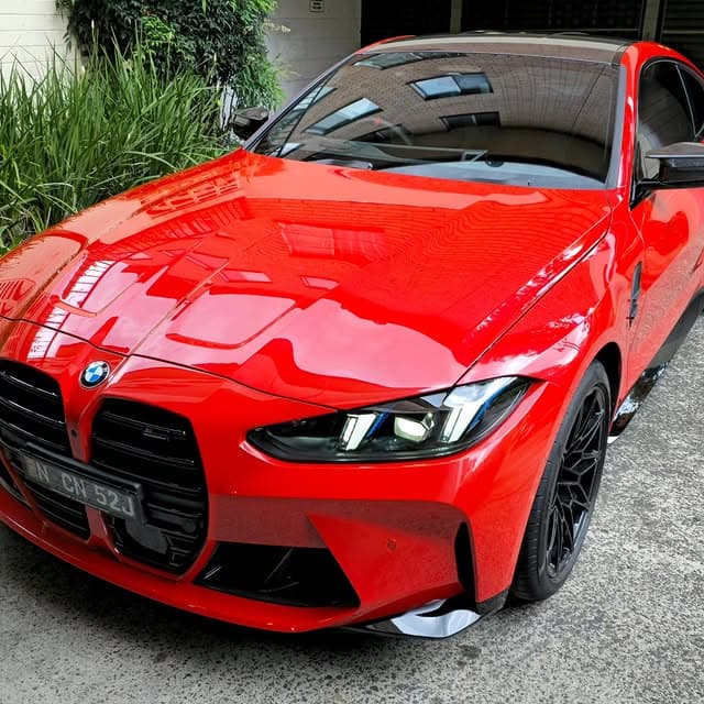 Freshly coated BMW M4 with deep gloss finish